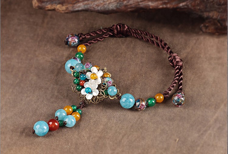 漫花遍野腳鏈:小清新貝殼花朵腳鏈