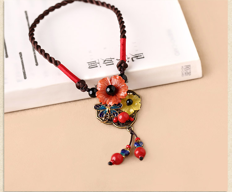 古銅紋理韻味首飾:民族風(fēng)鎖骨鏈項鏈