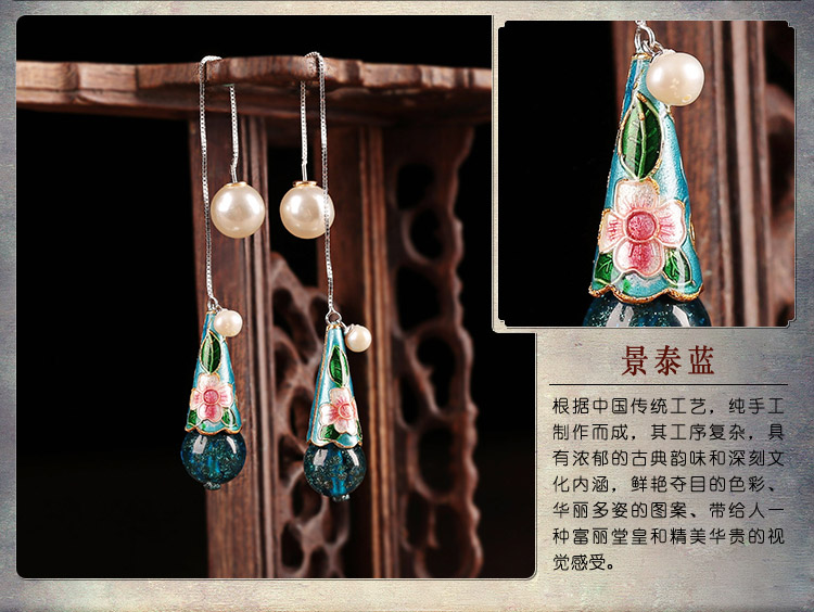 別出心裁水滴吊墜設計耳飾珍珠耳環(huán)