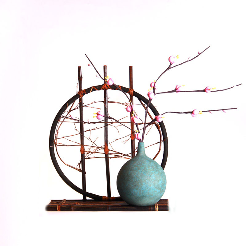 新中式插花藝術(shù):竹屏月影禪意中式插花