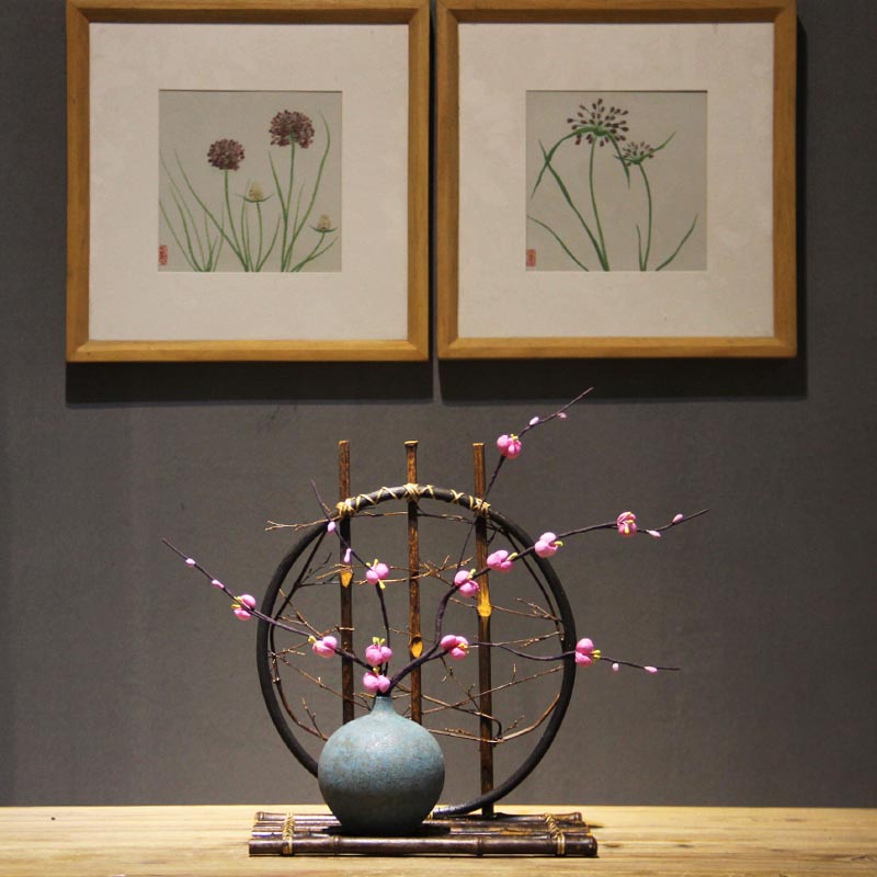 新中式插花藝術(shù):竹屏月影禪意中式插花