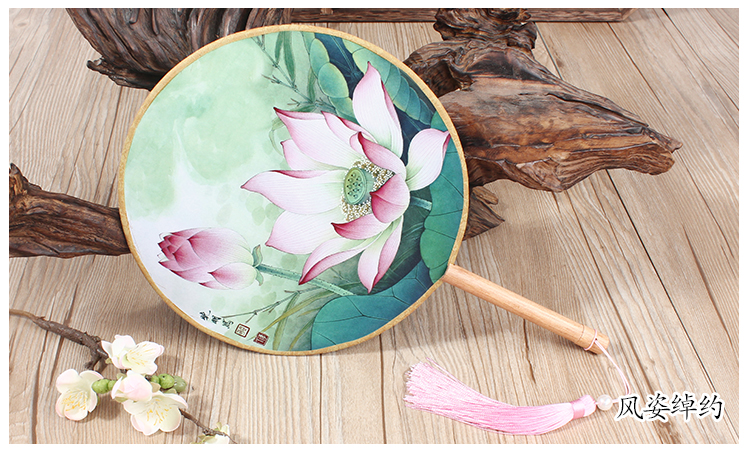 花卉圖案匠心啟航閱讀團(tuán)扇:16款古典雙面花卉團(tuán)扇