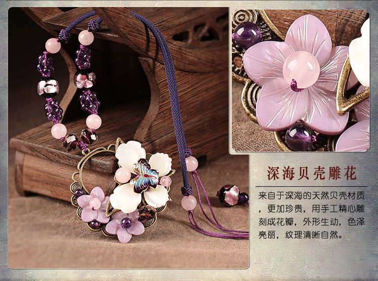 紫暮蝶翩:時(shí)尚典雅紫色項(xiàng)鏈
