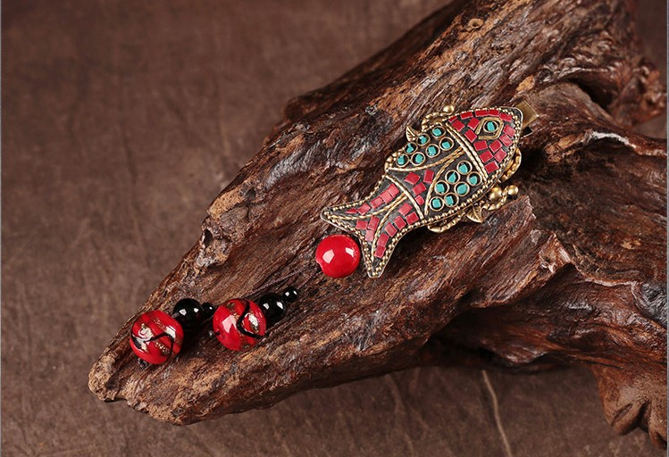 魚傾發(fā)夾頭飾:文藝端莊精致魚兒發(fā)夾圖片