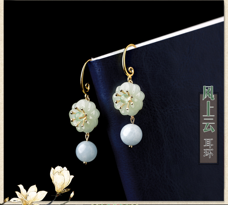 氣質(zhì)冷淡古風(fēng)耳環(huán):風(fēng)上云耳環(huán)首飾