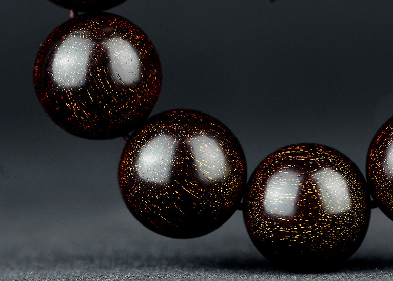 爆滿(mǎn)金星小葉紫檀大顆佛珠手串