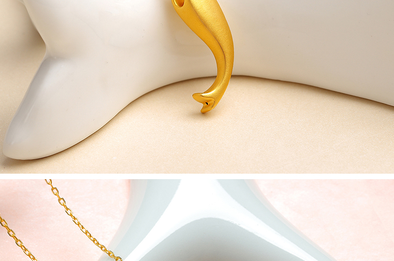 3D硬黃金吊墜女款999足金小魚(yú)項(xiàng)鏈轉(zhuǎn)運(yùn)珠