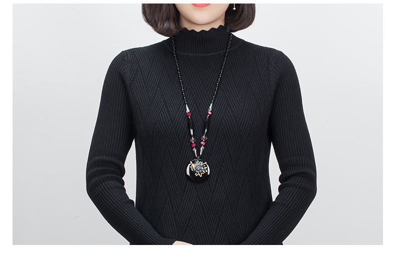 天然瑪瑙毛衣項(xiàng)鏈女長款平安扣吊墜水晶飾品