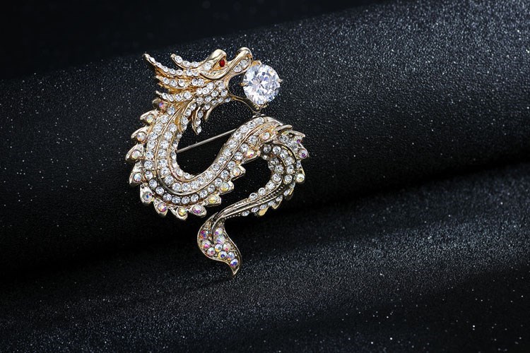 匠心啟航閱讀十二生肖胸針動(dòng)物龍胸花別針