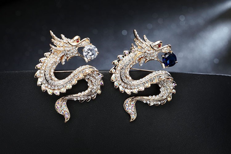 匠心啟航閱讀十二生肖胸針動(dòng)物龍胸花別針