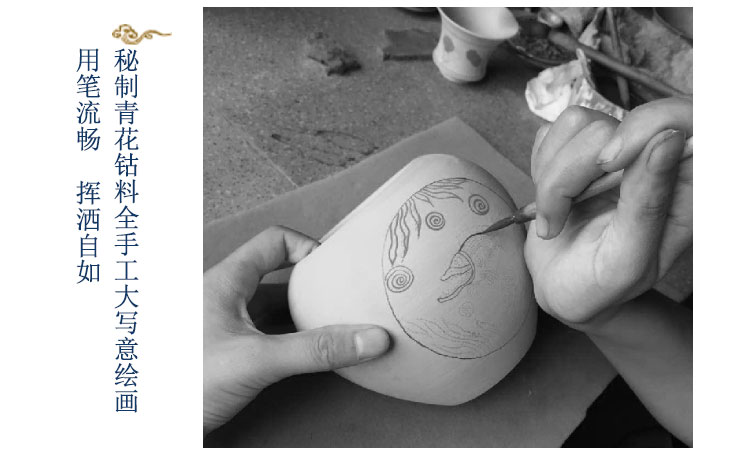 建水民窯青花水盂(一)