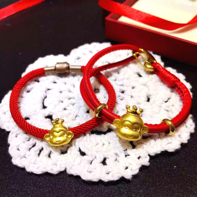 皇冠福猴紅繩手鏈(二)