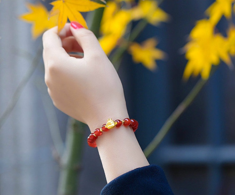 皇冠福猴紅繩手鏈(二)