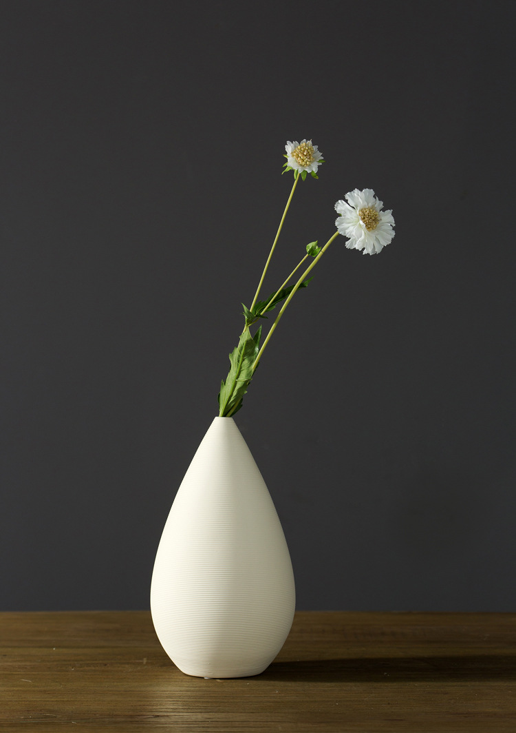 螺紋口陶瓷花瓶家居裝飾擺件