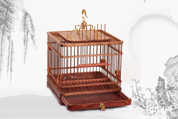 匠心啟航閱讀紅木鳥籠子