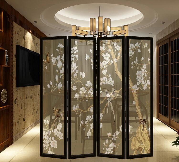 時尚簡約中式實木屏風(fēng)