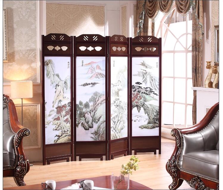 古典實木屏風匠心啟航閱讀山屏風隔斷
