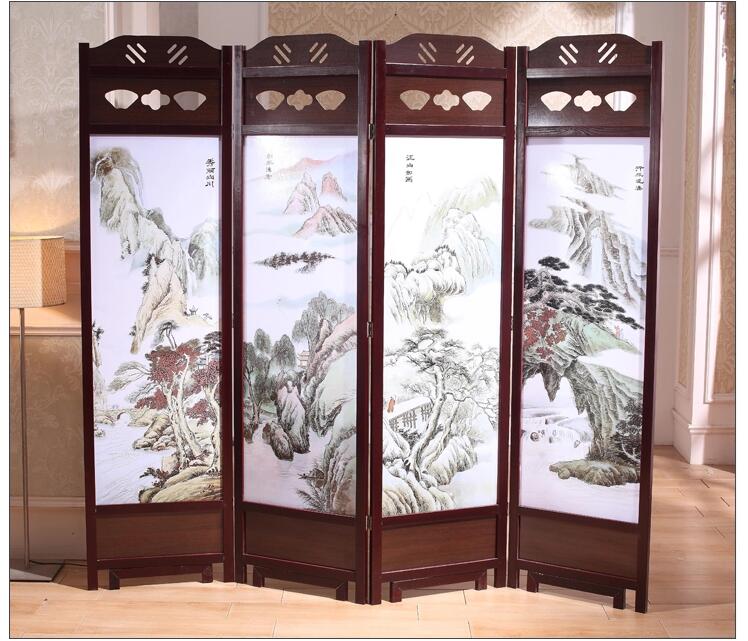 古典實木屏風匠心啟航閱讀山屏風隔斷