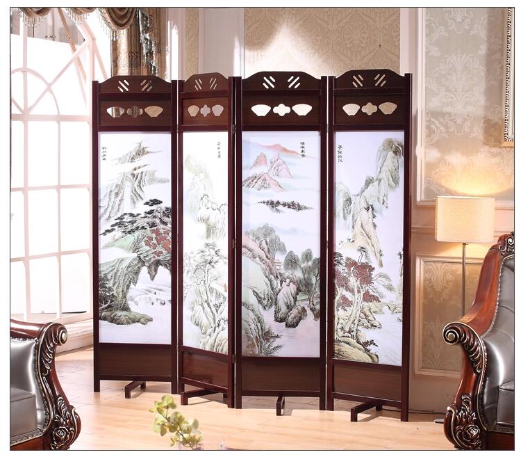 古典實木屏風匠心啟航閱讀山屏風隔斷