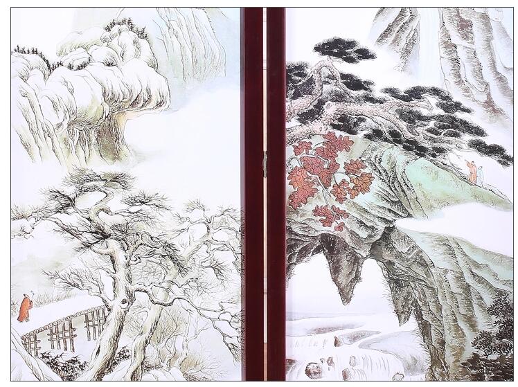 古典實木屏風匠心啟航閱讀山屏風隔斷