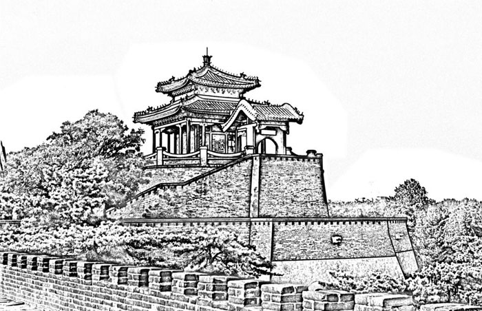 匠心啟航閱讀手繪叢臺(tái)亭臺(tái)樓閣