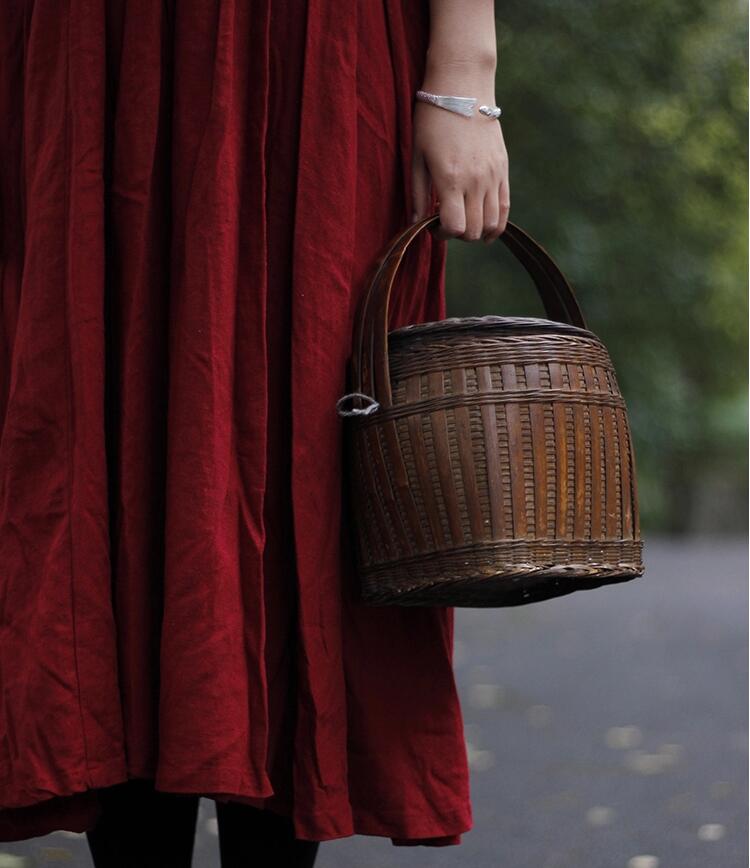 匠心啟航閱讀竹編提籃