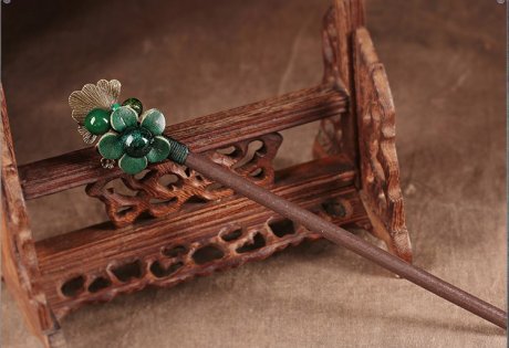 碧影古風(fēng)古典發(fā)簪盤(pán)發(fā)木簪子頭飾