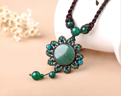 東陵玉配飾鎖骨鏈時尚民族風(fēng)項(xiàng)鏈?zhǔn)罪? / data-la6W=