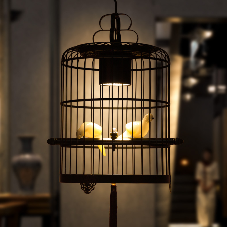 新中式鳥籠吊燈鳥籠燈,匠心啟航閱讀十足