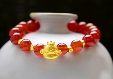 皇冠福猴紅繩手鏈(二)