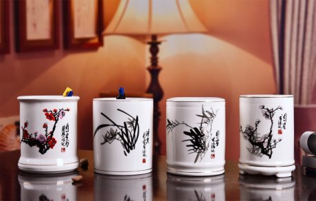 陶瓷手繪筆筒(二)