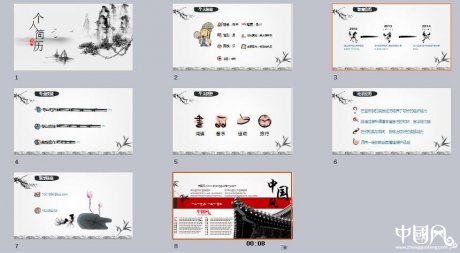 墨韻匠心啟航閱讀個人簡歷ppt模板